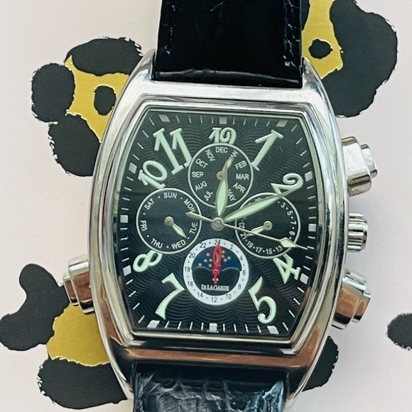 Automatic Watch for man scratch proof water resistant 3 ATM BLACK VGUC - Picture 3 of 16